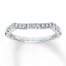 Tolkowsky Wedding Band 1/4 ct tw Diamonds 14K White Gold