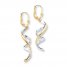 Spiral Earrings 14K Two-Tone Gold