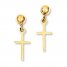 Cross Earrings 14K Yellow Gold