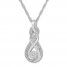 Diamond Necklace Sterling Silver