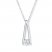 Diamond Necklace 1/10 Carat Round-cut 10K White Gold