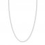 Adjustable 22" Wheat Chain 14K White Gold Appx. 1.02mm