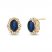 Blue Sapphire & Diamond Earrings 1/15 ct tw 10K Yellow Gold