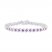 Amethyst Line Bracelet 10K White Gold 7.25"