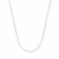 Cable Chain Necklace 14K White Gold 24" Length