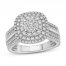 Diamond Engagement Ring 3/4 ct tw Round-cut 10K White Gold