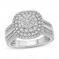 Diamond Engagement Ring 3/4 ct tw Round-cut 10K White Gold