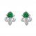 Lab-Created Emerald Earrings Diamond Accents Sterling Silver