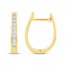 Diamond Hoop Earrings 1/4 ct tw 10K Yellow Gold