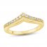 Diamond Contour Ring 1/4 ct tw Round-cut 14K Yellow Gold