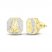 Men's Diamond Christ Earrings 1/4 ct tw 10K Yellow Gold