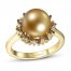 Le Vian Golden South Sea Pearl Ring 1/3 ct tw Diamonds 14K Honey Gold