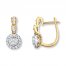 Diamond Earrings 5/8 ct tw Round-cut 14K Two-Tone Gold