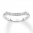 Diamond Wedding Band 1/10 ct tw Round-cut 14K White Gold