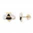 Children's Crystal Bee Earrings 14K Yellow Gold