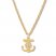 Men's Crucifix Anchor Necklace 10K Yellow Gold 22"