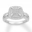 Diamond Engagement Ring 5/8 ct tw 10K White Gold