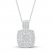 Diamond Necklace 1/2 ct tw 10K White Gold 19"