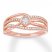 Interwoven Diamond Ring 1/5 ct tw Round-cut 10K Rose Gold