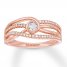 Interwoven Diamond Ring 1/5 ct tw Round-cut 10K Rose Gold