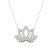 By Women For Women Diamond Lotus Necklace 1/10 ct tw Round-cut Sterling Silver 18"