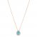 Le Vian Aquamarine & Diamond Necklace 1/8 ct tw 14K Strawberry Gold 18"