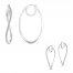 Diamond Curved Hoop Earrings 1/4 ct tw Sterling Silver
