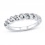 Diamond Anniversary Ring 1/4 ct tw Round-cut 10K White Gold