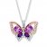 Butterfly Necklace Amethyst Sterling Silver/10K Rose Gold