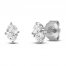 Two-Stone Diamond Stud Earrings 1/2 ct tw Pear-Shaped 10K White Gold
