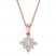 Diamond Necklace 1/3 ct tw Round/Princess 10K Rose Gold