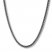Men's Box Chain Necklace Black Ion-Plated Stainless Steel 30"