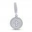 True Definition Cross Charm with Diamonds Sterling Silver