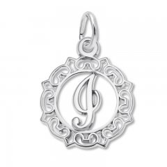 Letter I Charm Sterling Silver