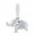 True Definition Elephant Charm 1/20 ct tw Diamonds Sterling Silver