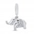 True Definition Elephant Charm 1/20 ct tw Diamonds Sterling Silver