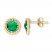 Lab-Created Emerald Earrings 10K Yellow Gold