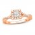 Diamond Engagement Ring 1/3 ct tw Princess/Round 10K Rose Gold