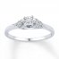 Diamond Promise Ring 1/10 ct tw Round-cut 10K White Gold