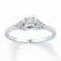 Diamond Promise Ring 1/10 ct tw Round-cut 10K White Gold