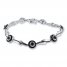 Black Diamond Bracelet Sterling Silver