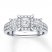 Three-Stone Ring 1/2 ct tw Diamonds 14K White Gold