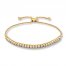 Diamond Bolo Bracelet 1/2 ct tw Round-cut 10K Yellow Gold