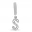 True Definition Letter S Initial Charm 1/20 ct tw Diamonds Sterling Silver