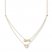 "Love" & Heart Layered Necklace 14K Yellow Gold Adj.