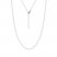 16" Adjustable Cable Chain 14K White Gold Appx. .9mm