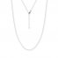 16" Adjustable Cable Chain 14K White Gold Appx. .9mm