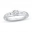 Gender Neutral Diamond Engagement Ring 5/8 ct tw Round-cut 14K White Gold