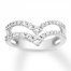 Diamond Enhancer Ring 3/4 ct tw Round-cut 14K White Gold