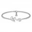 Diamond Love Bracelet Sterling Silver